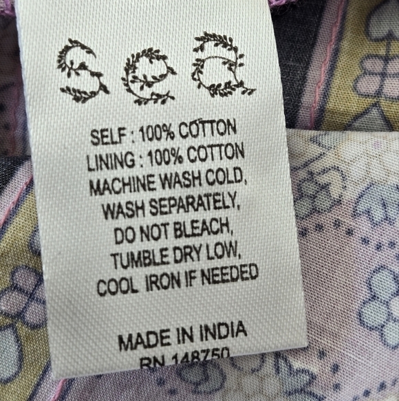 NWT Sea NY Perry One Shoulder Midi Dress Purple Floral Border Print Size Small - Picture 16 of 16